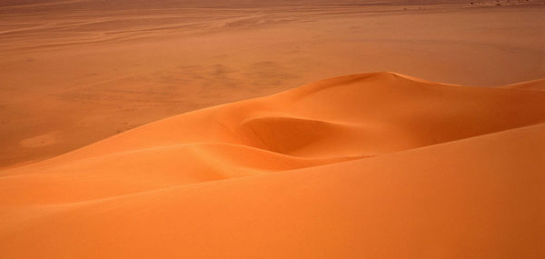 Sand dunes in desert