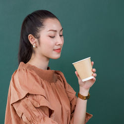 Young woman looking at camera
