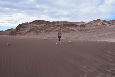 Scenic view of desert against sky