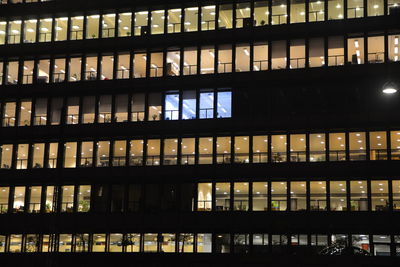 View of illuminated building at night