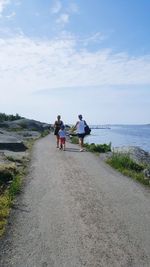 Woman standing on beach