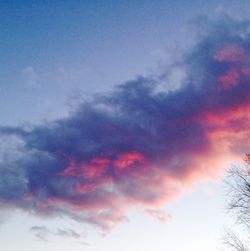 Low angle view of cloudy sky