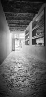 Empty corridor in building