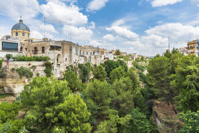 Massafra and its ravines. houses built in the rock. puglia to discover. italy