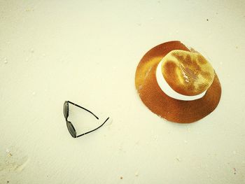 High angle view of eyeglasses