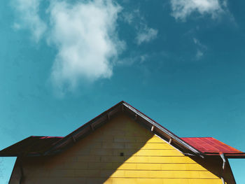 Low angle view of house against sky