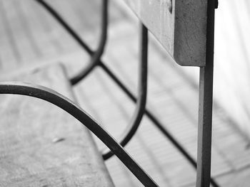 Close-up of metal against water