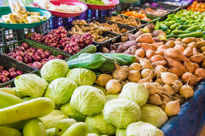 Fruits for sale at market stall