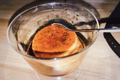 Close-up of drink on table