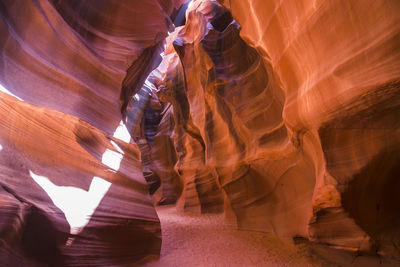 Low angle view of rock formation