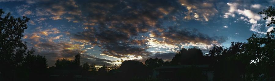 View of cloudy sky at sunset