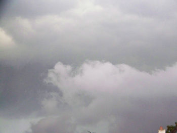 Low angle view of cloudy sky