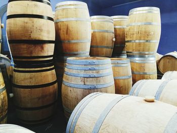 Close-up of beer bottles