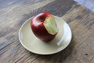Close-up of apple on table