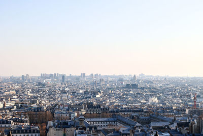 High angle view of townscape against sky