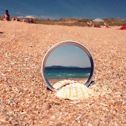 Surface level of beach