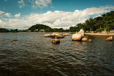 Scenic view of sea against sky