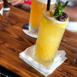 Close-up of drink on table