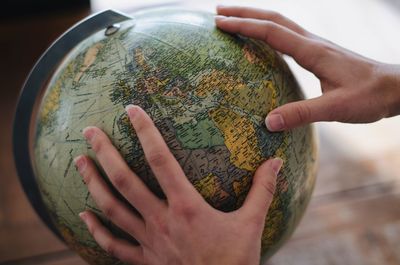 Close-up of cropped hand