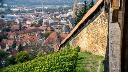 High angle view of cityscape