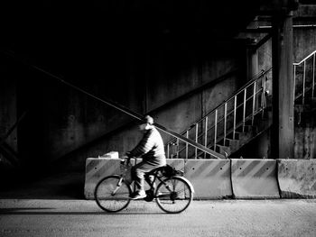 Bicycle parked in front of bicycle