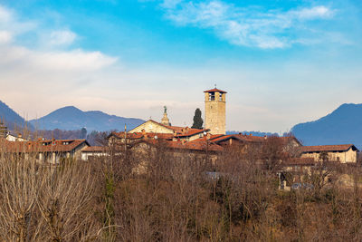 Hdr view of italian village in bergamo