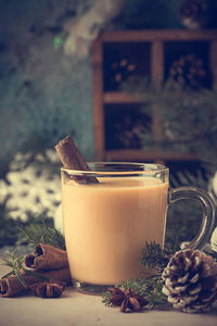 Close-up of coffee on table