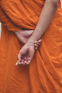 Midsection of monk 