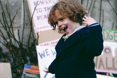 Happy child outdoors