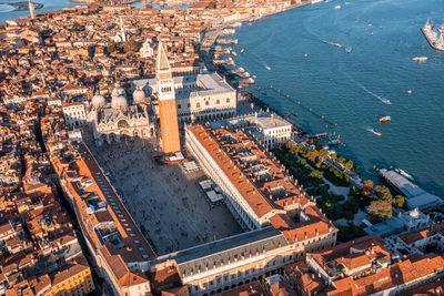 Aerial view of venice near saint mark's square