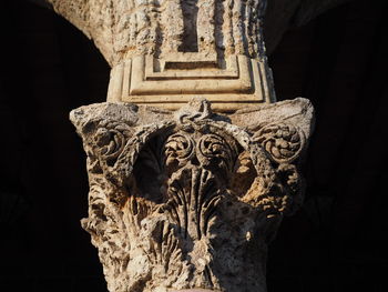 Low angle view of angel sculpture