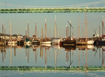 Boats in harbor