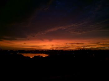 Silhouette of trees at sunset