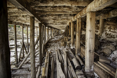 Interior of abandoned building