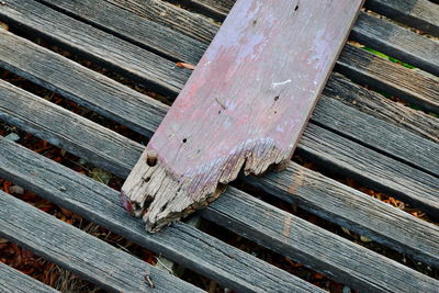 Full frame shot of bench