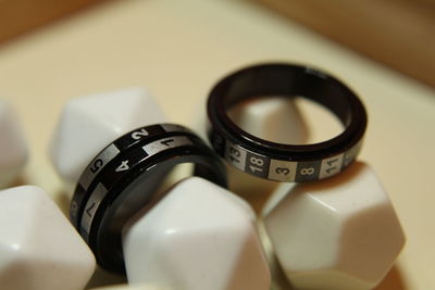 High angle view of black coffee on table