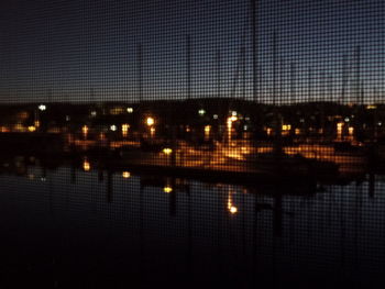 View of illuminated building at night