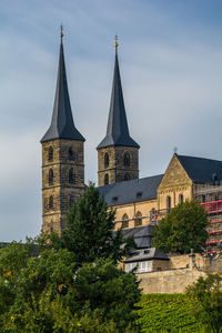 Low angle view of church against sky