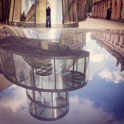 Reflection of buildings in water