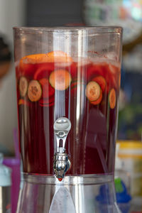 Close-up of drink on table