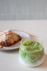 Close-up of food on table