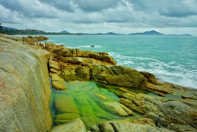 Scenic view of sea against sky