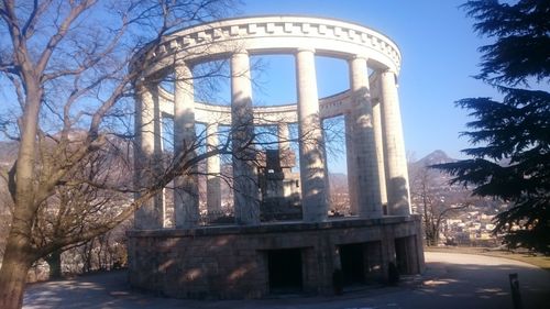 Low angle view of built structure against sky