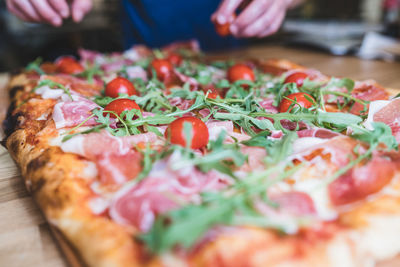 Close-up of pizza