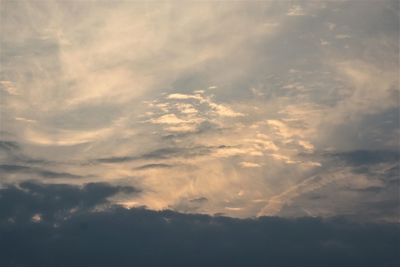 Low angle view of clouds in sky