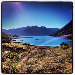 Scenic view of calm lake