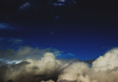 Low angle view of cloudy sky