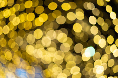 Defocused image of illuminated lights