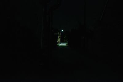 Empty road at night