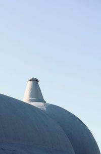 Low angle view of building against clear sky